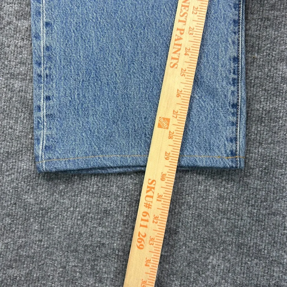 Levi's 501 Jeans Men's Blue Denim Distressed Pockets Classic Button Fly - 44X32